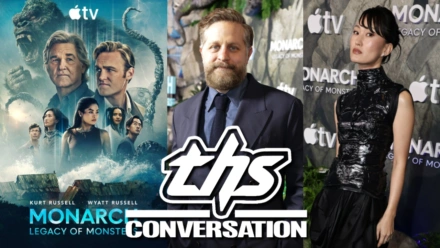 Monarch: Legacy of Monsters' Season 2 key art, pictured along with premiere shots of Joe Tippett and Mari Yamamoto.