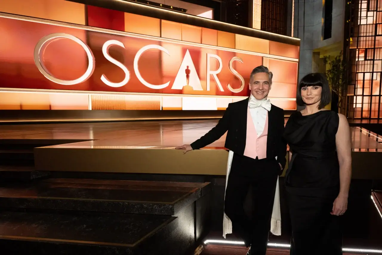 Raj Kapoor and Katy Mullan at the Oscars.