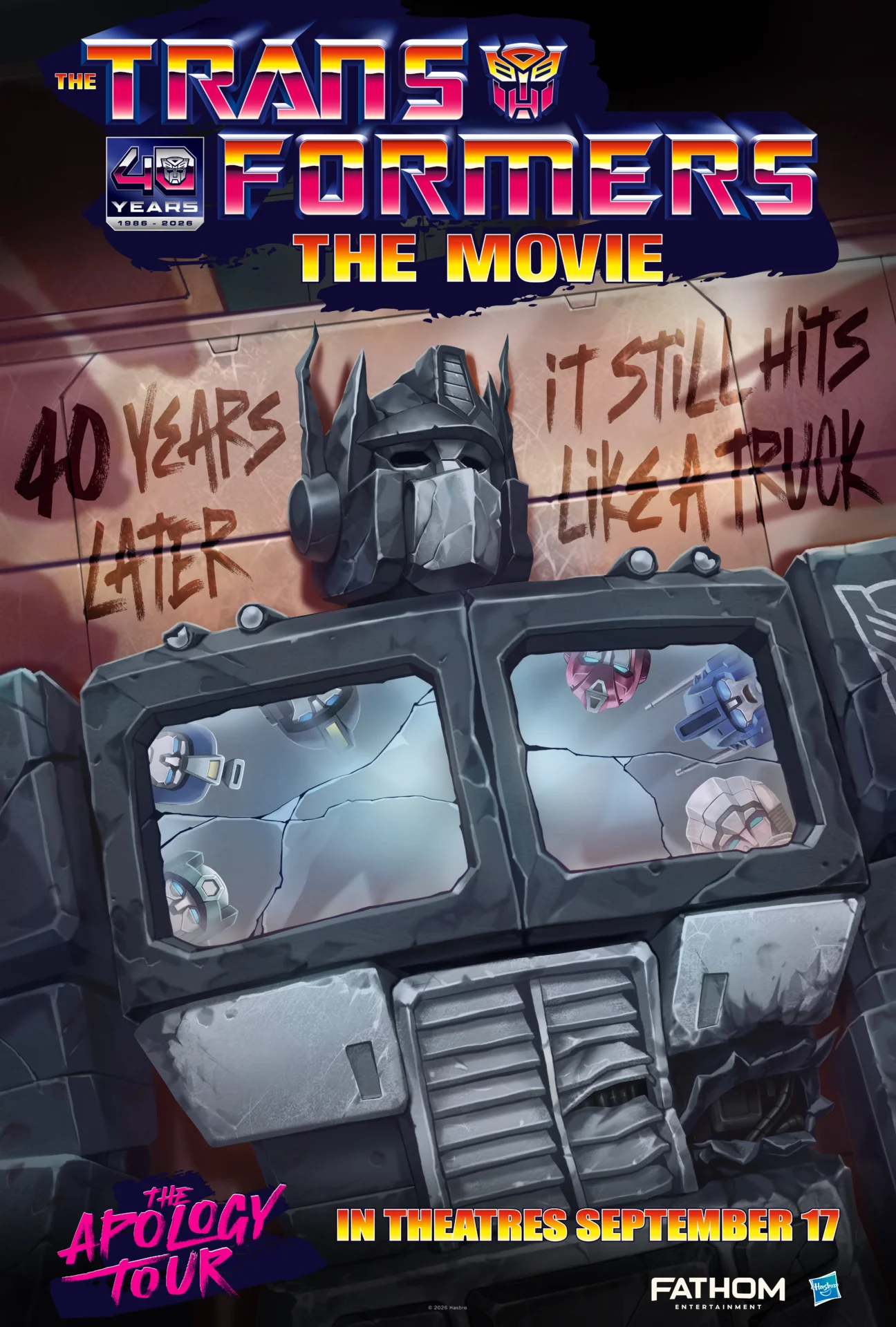 The Transformers: The Movie The Apology Tour poster
