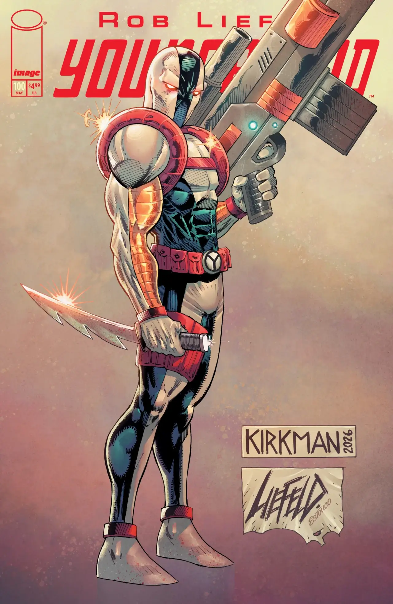 Robert Kirkman's exclusive cover for Youngblood #100