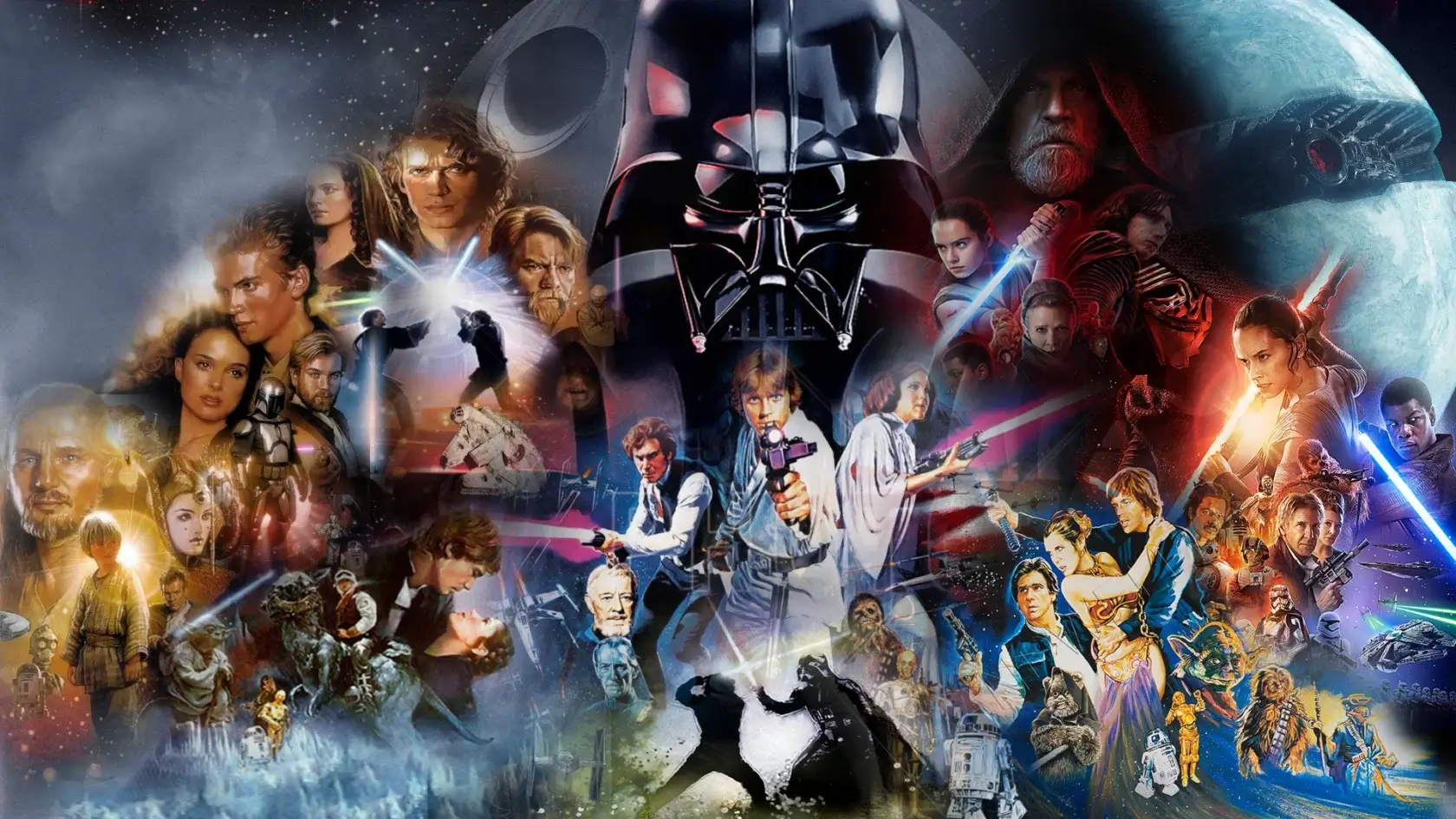 A Star Wars collage.