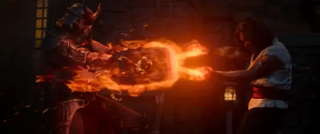 A battle in Mortal Kombat II