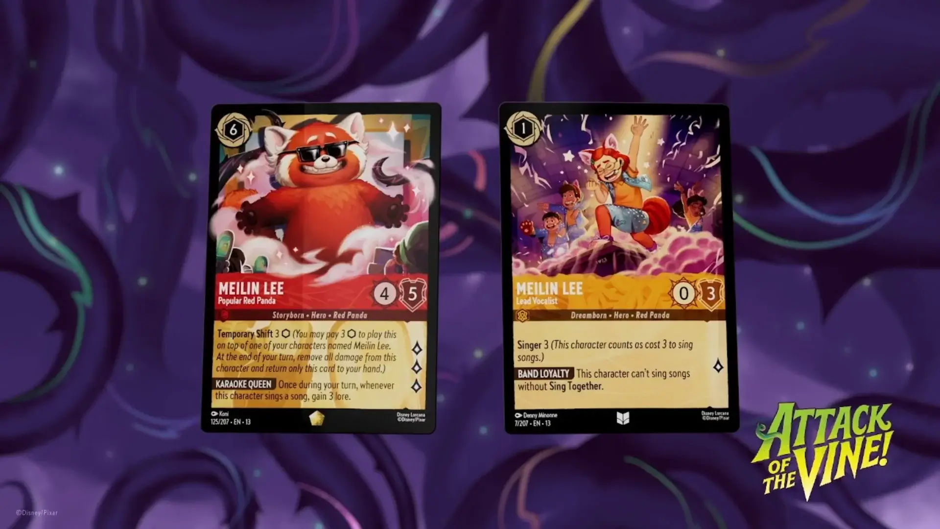Meilin Lee's Amber and Ruby cards from Attack of the Vine.