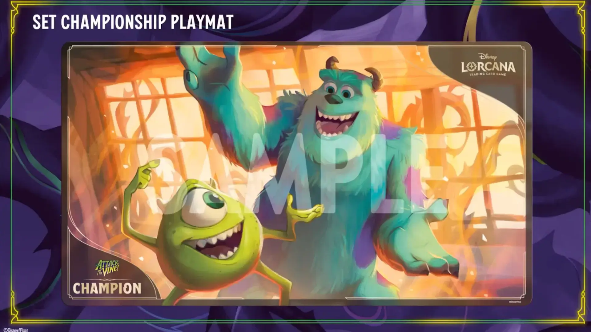 The Mike and Sulley set champs playmat from Attack of the Vine!