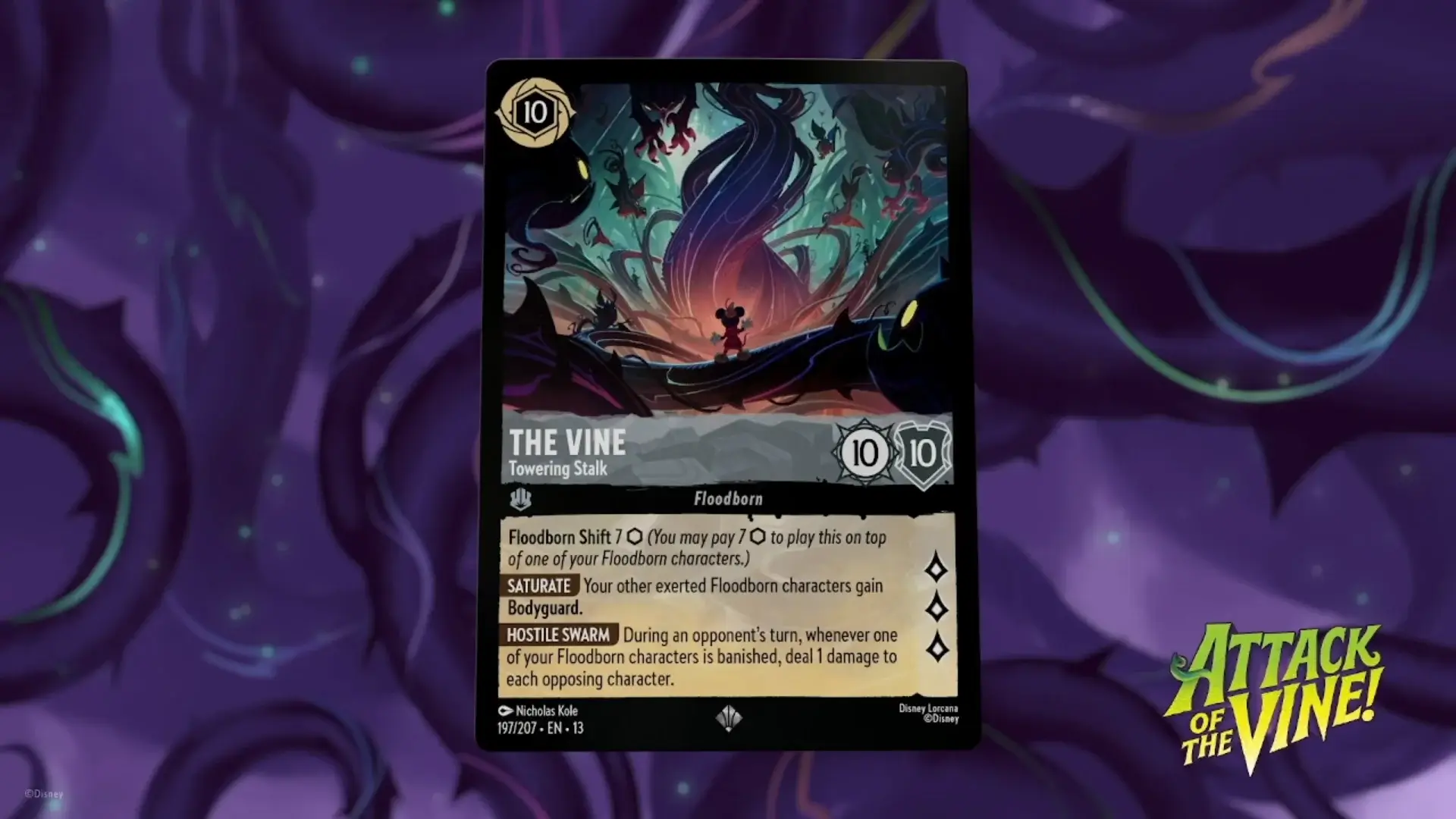 The Vine - Towering Stalk - Steel card from Attack of the Vine.