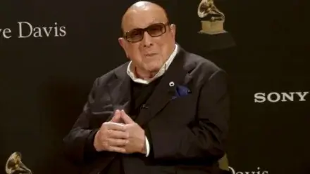 Clive Davis sits in conversation during a 2026 interview with Billboard News.