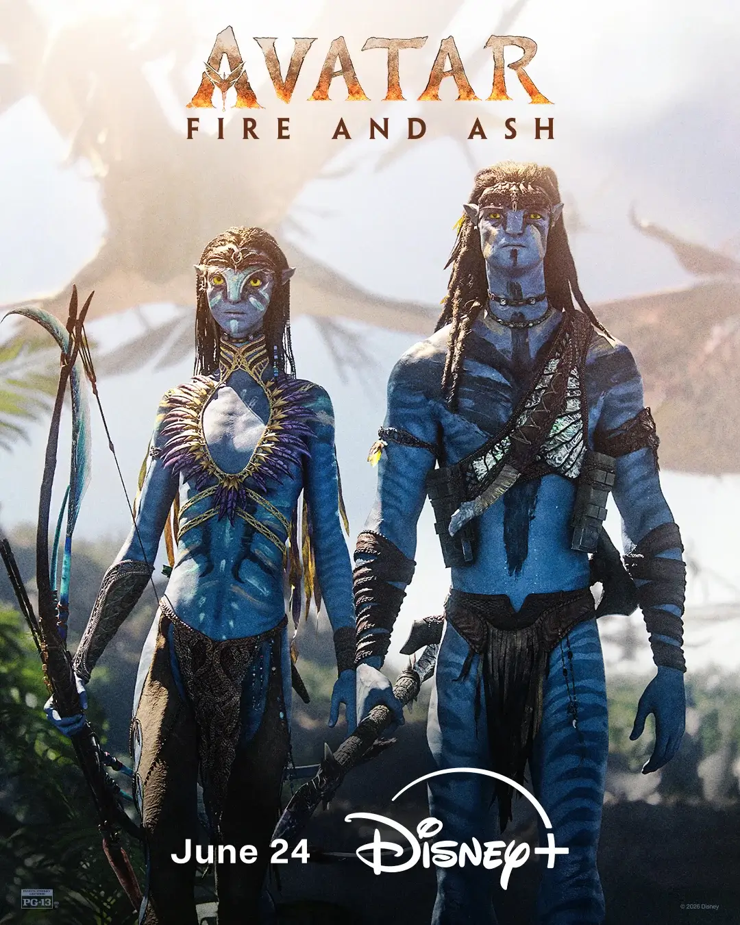 Avatar: Fire and Ash Disney+ NA key visual