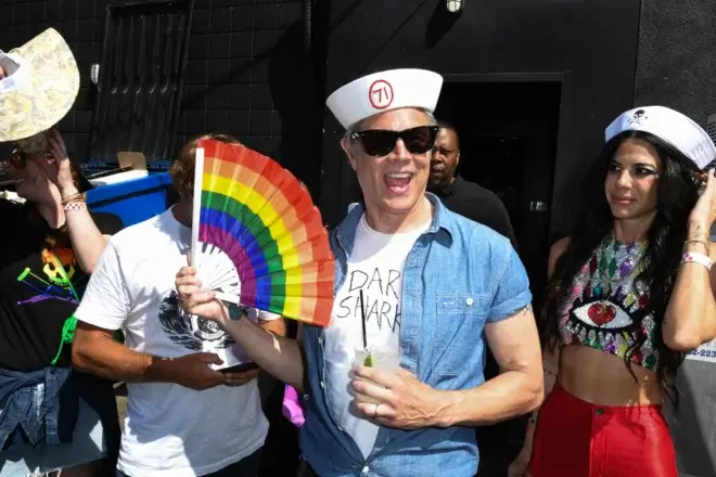 Johnny Knoxville showing off his pride for Pride Month.