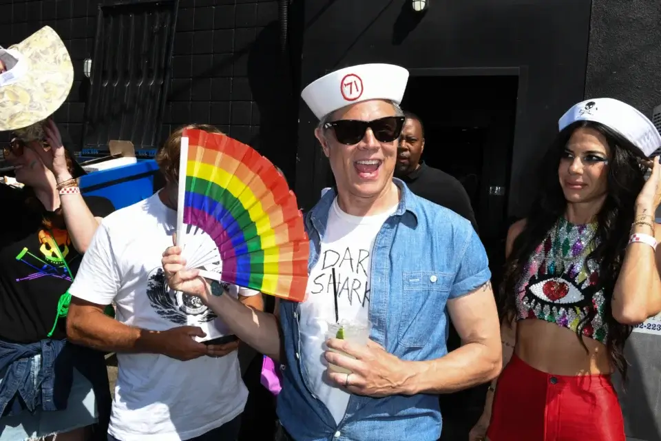 Johnny Knoxville showing off his pride for Pride Month.