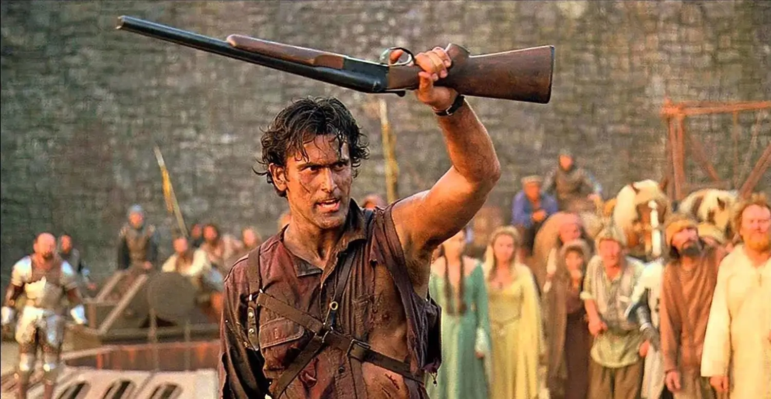 Ash with his boomstick in Army of Darkness.