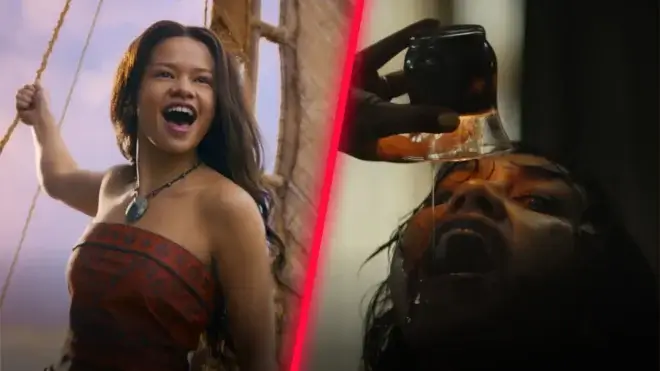 Box office image of Moana and Evil Dead Burn.