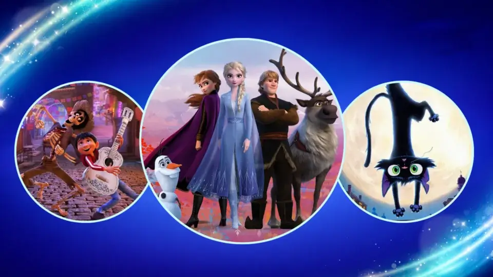 Disney Animation and Pixar characters featured in promotional artwork ahead of the D23 2026 Entertainment Showcase.