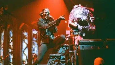 Papa on stage with Ghost for Too Big To Rig.