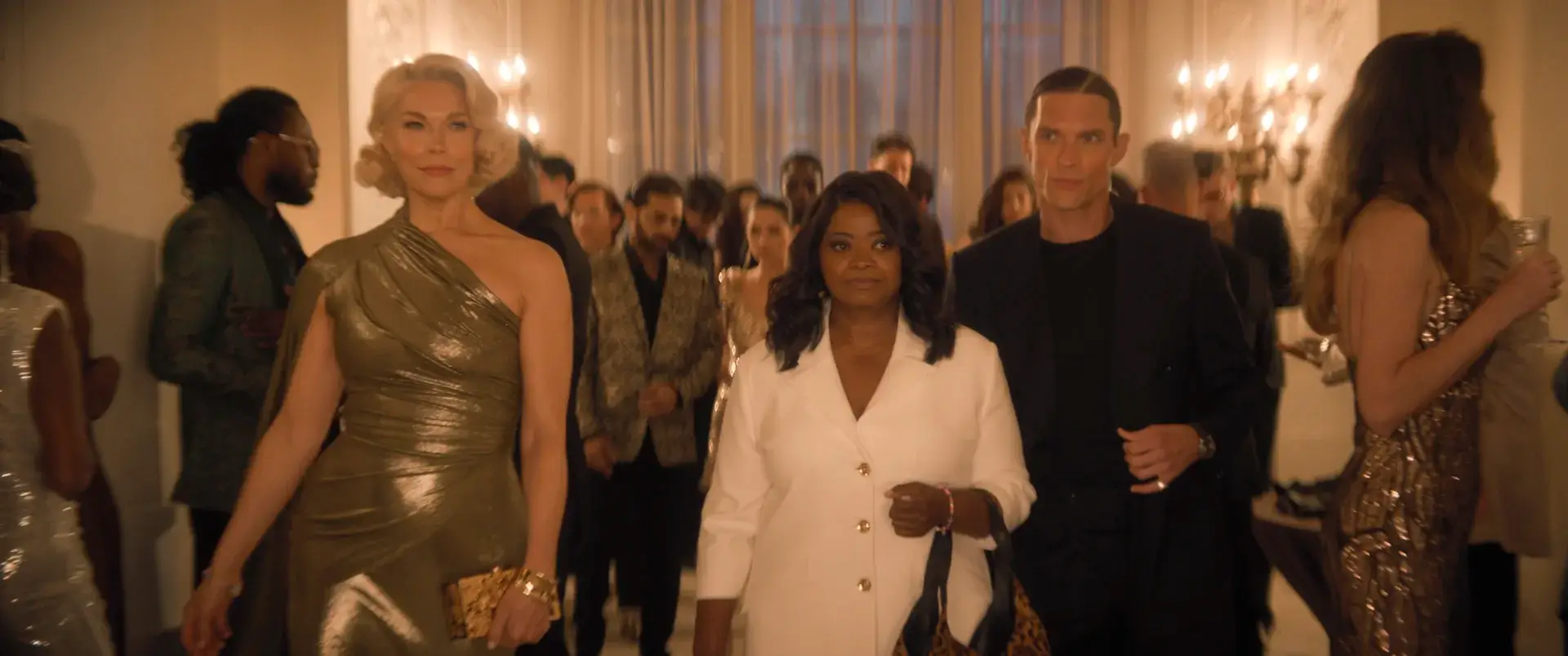 Hannah Waddingham, Octavia Spencer, and Ed Skrein in Ride or Die - Courtesy of Prime Video