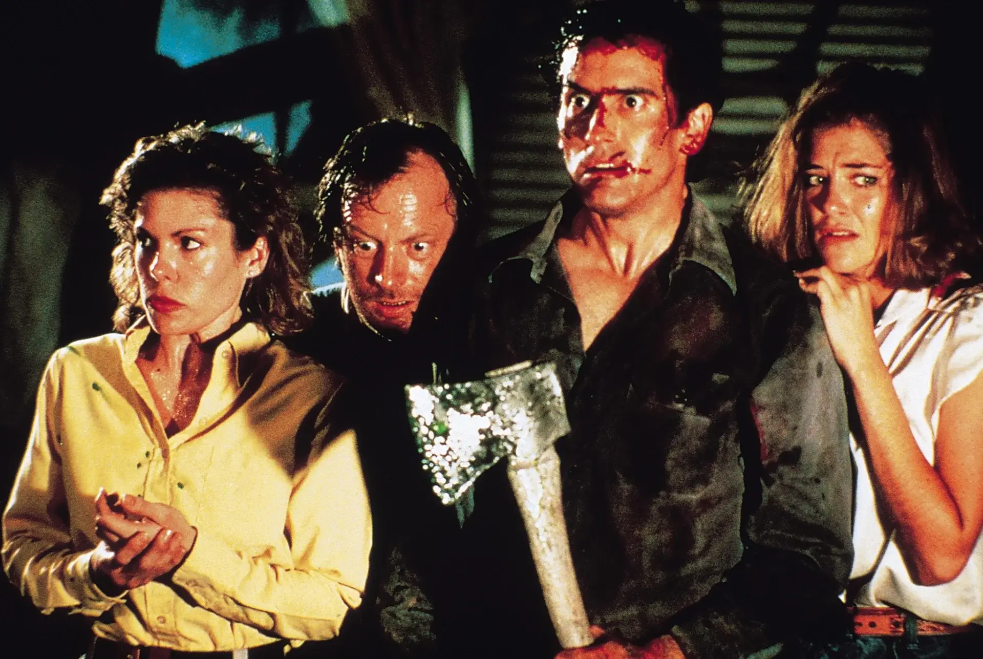 Evil Dead II cast.