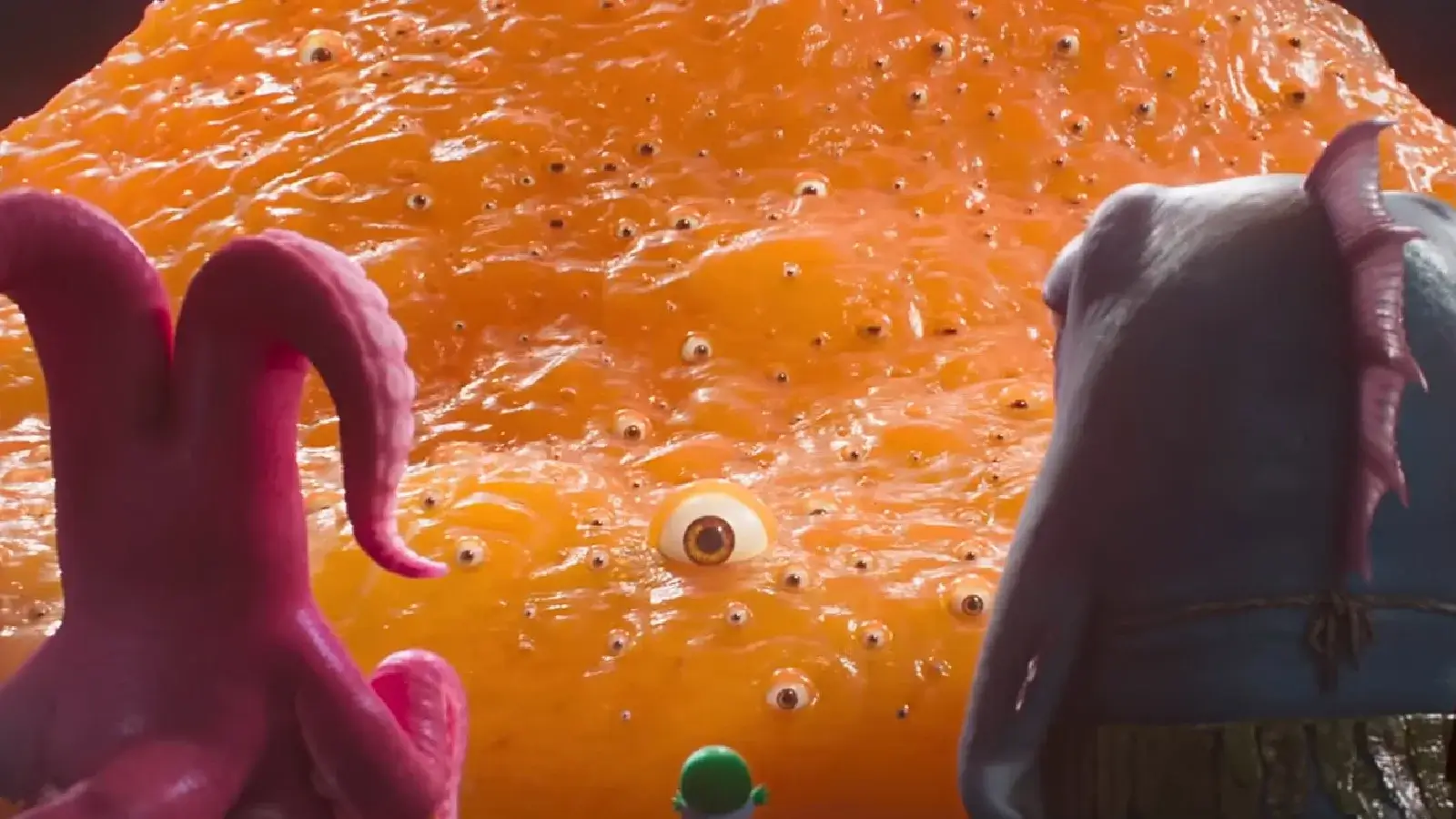 Irene and Goobi, voiced by Trey Parker, in Minions & Monsters