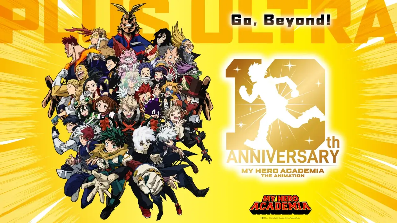 My Hero Academia 10th Anniversary key visual