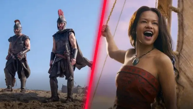 The Odyssey and Moana box office image.