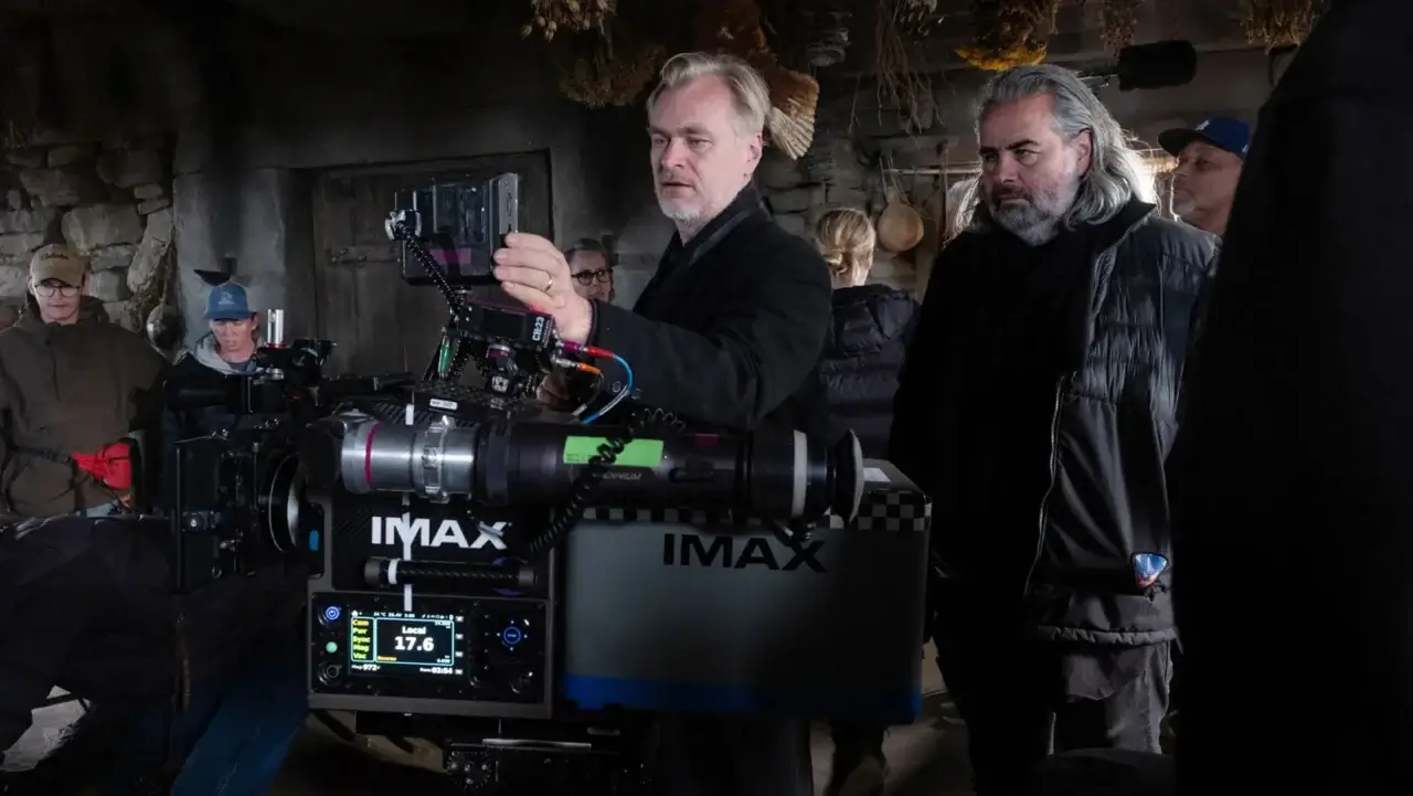 Christopher Nolan on set of The Odyssey.