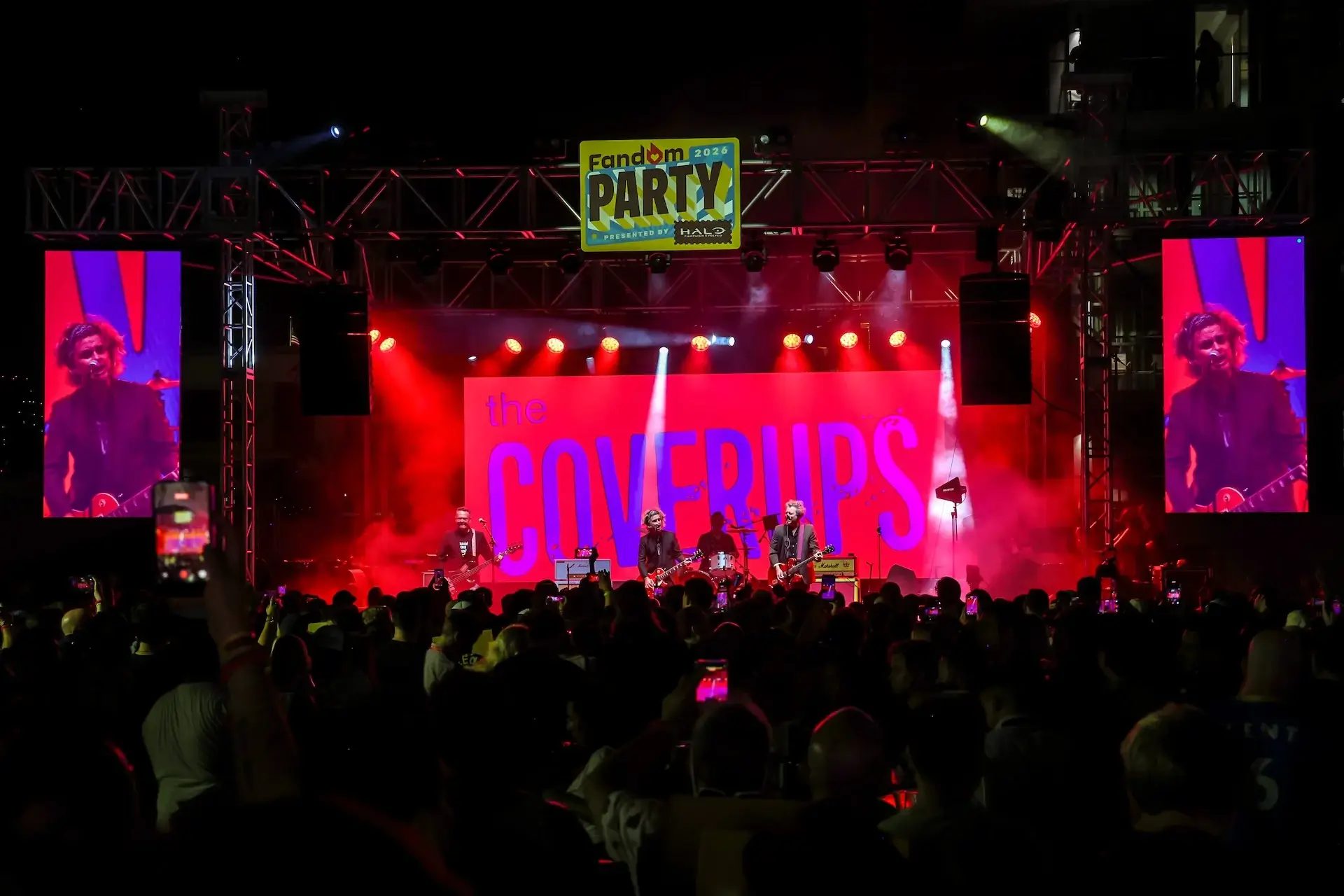 The Coverups at the Fandom Party at San Diego Comic-Con.