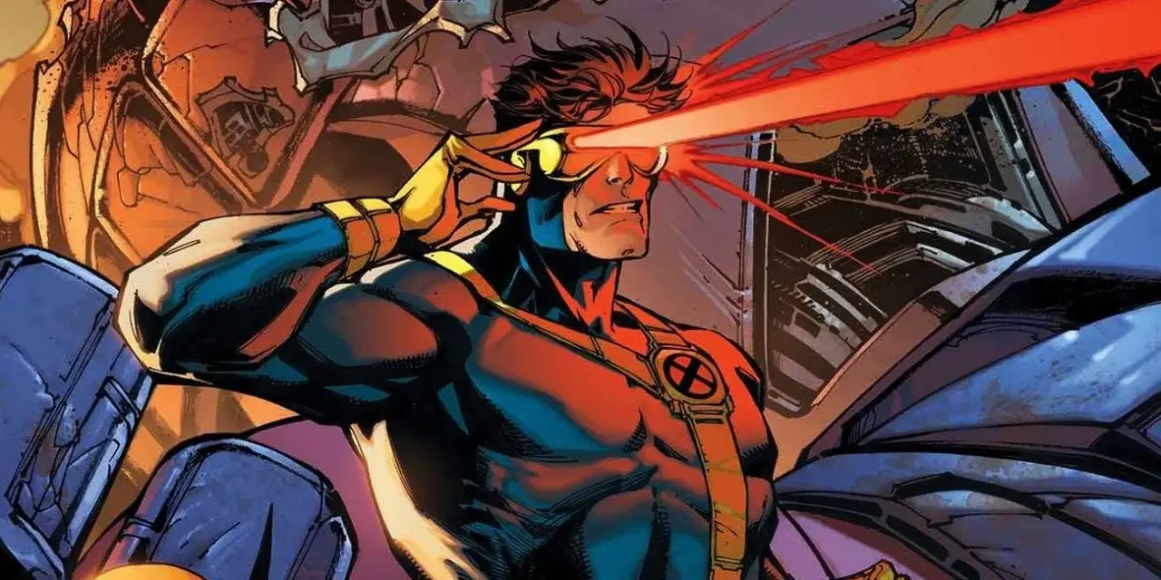 Cyclops shooting out of his visor.
