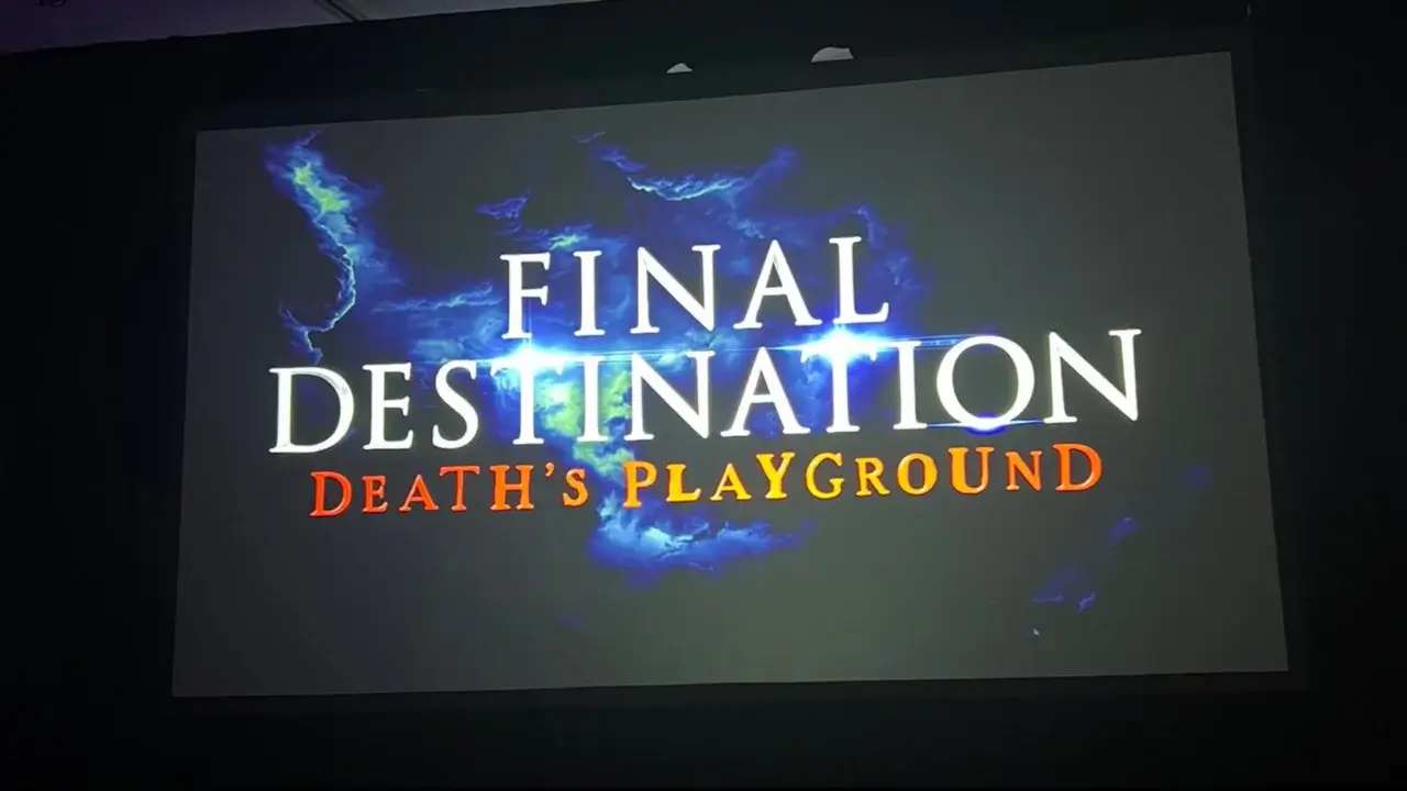 Logo for Final Destination: Death's Playground at Midsummer Scream.