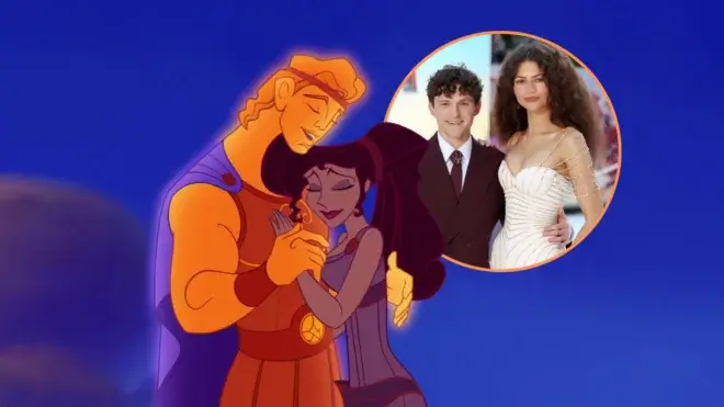 Hercules and Meg with Tom Holland and Zendaya