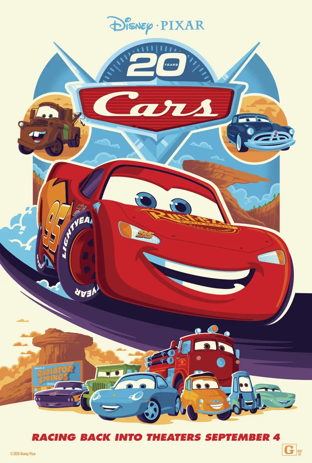 Cars 20th Anniversary Poster.