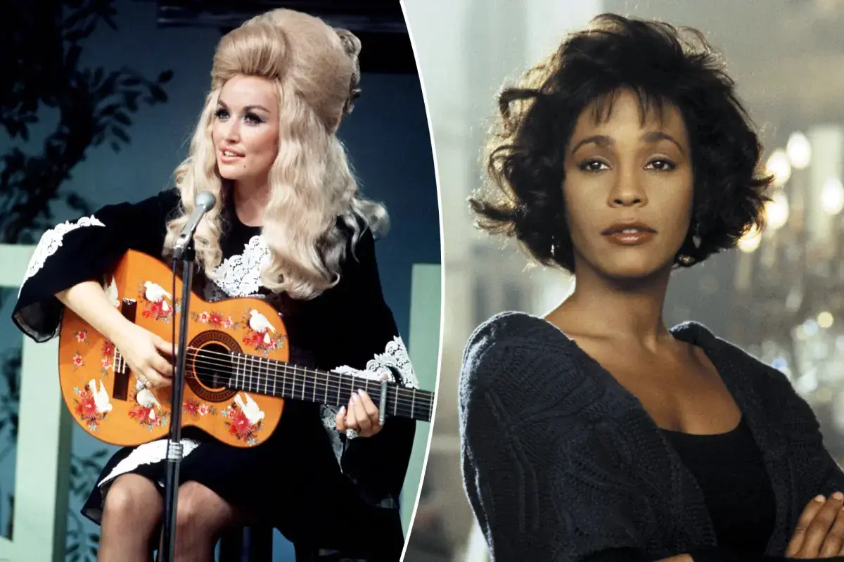Dolly Parton image with Whitney Houston.