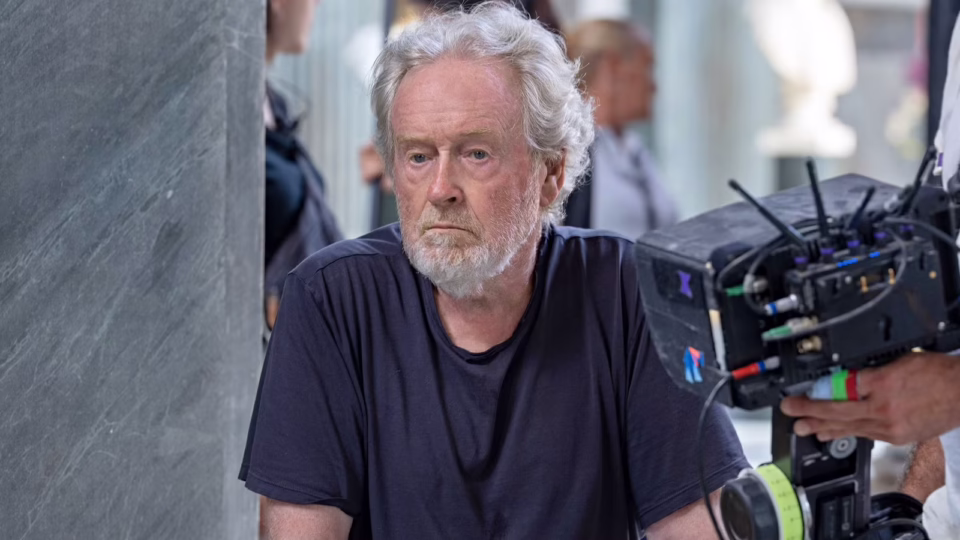 Ridley Scott on set.