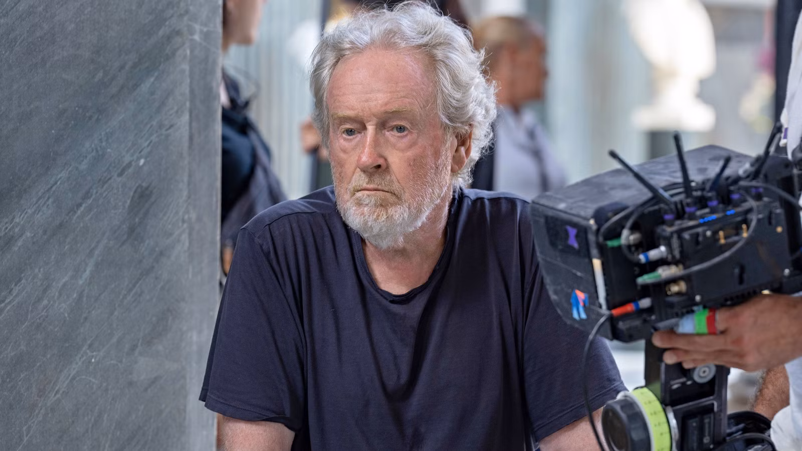 Ridley Scott on set.