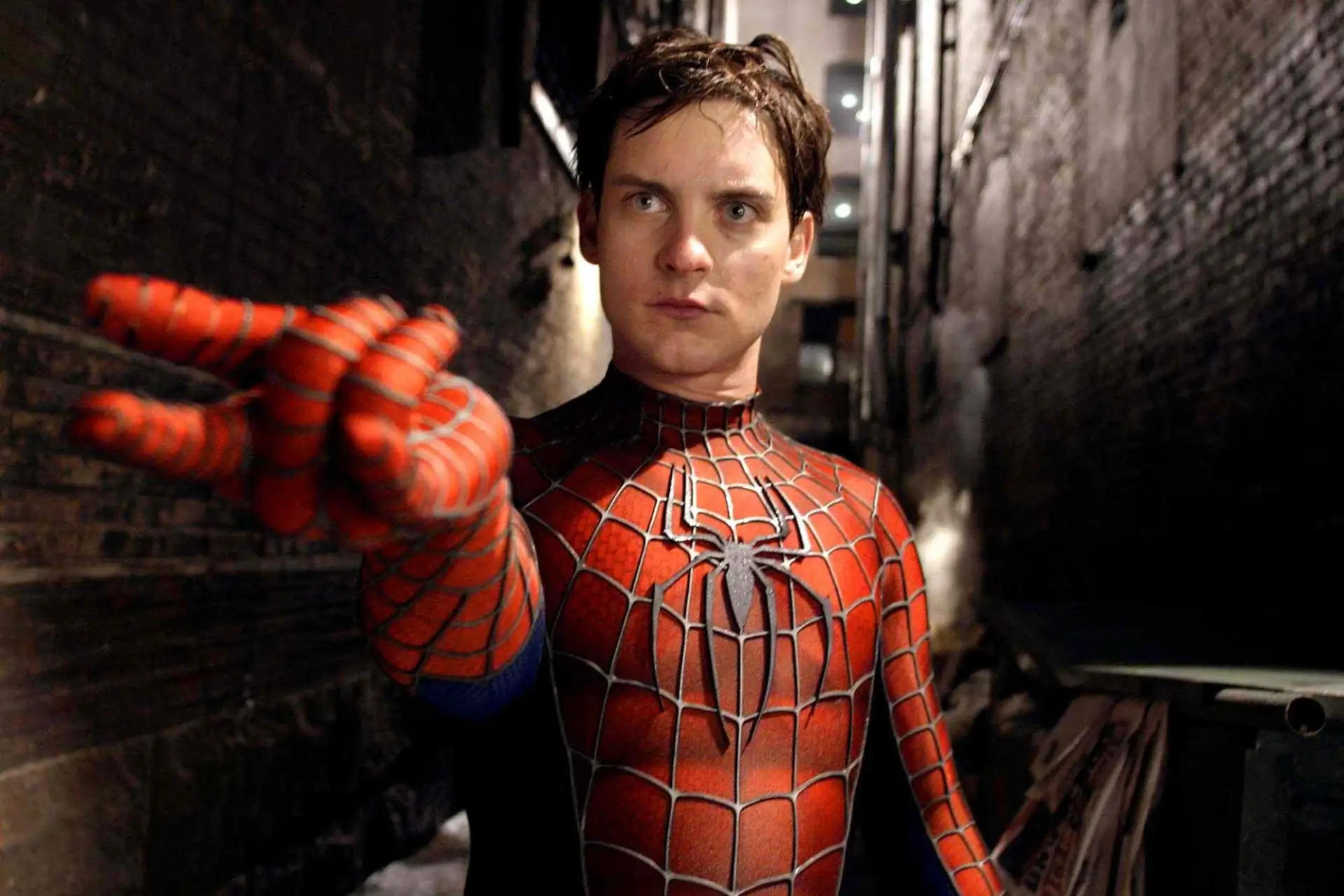 man in spidey suit