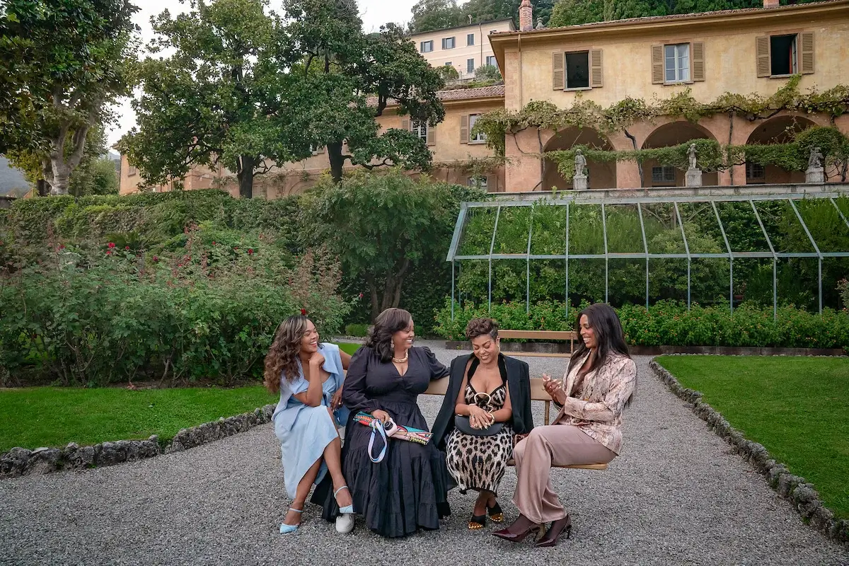 Leal as Diane, Scott as Sheila, Henson as Roselyn, and Smith as Angela. Netflix