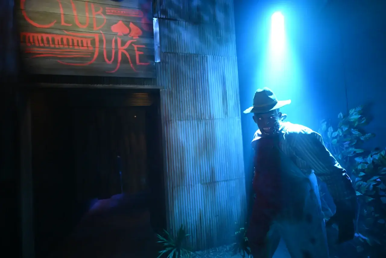 Cornbread greeting guests entering the Club Juke.