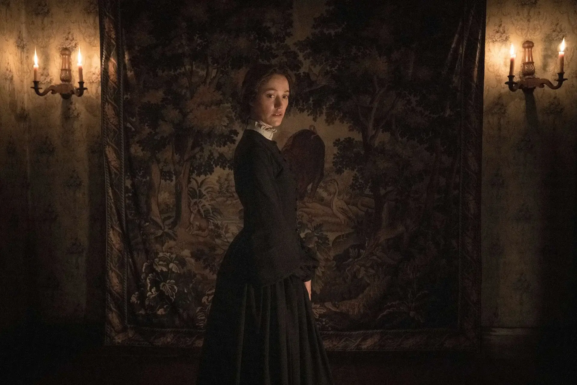 woman in the dark