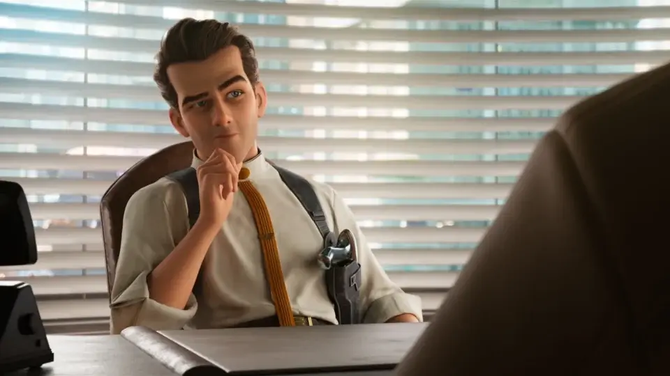 man at table