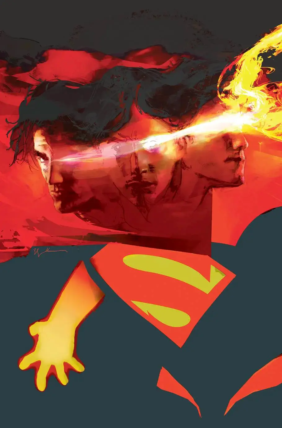 Superman with laser vision.