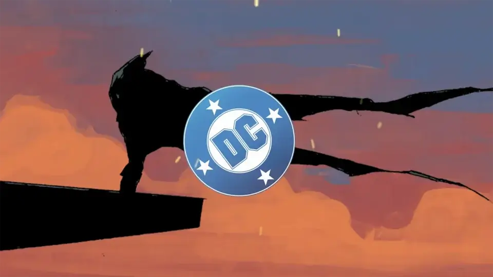 DC Comics logo with Batman.