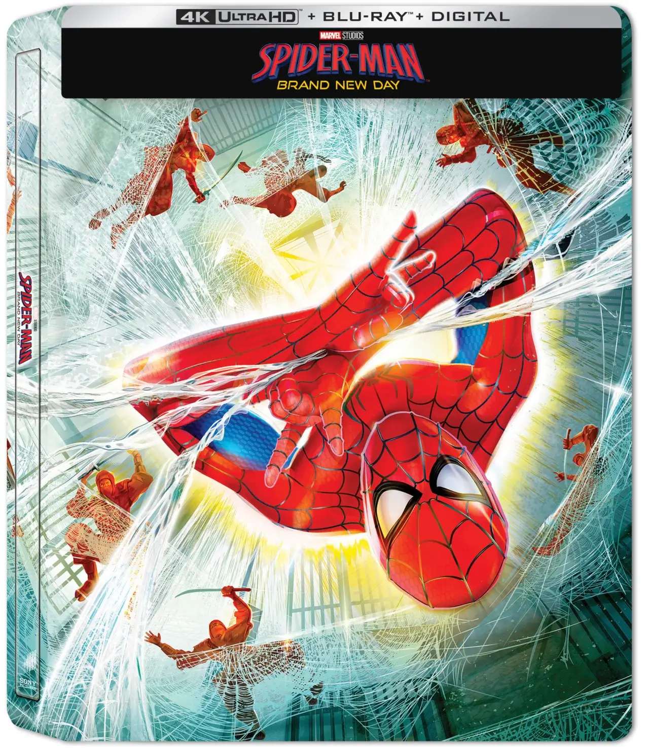 Spider-Man: Brand New Day steelbook cover.