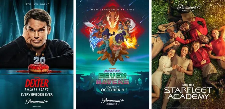 Paramount+ show posters