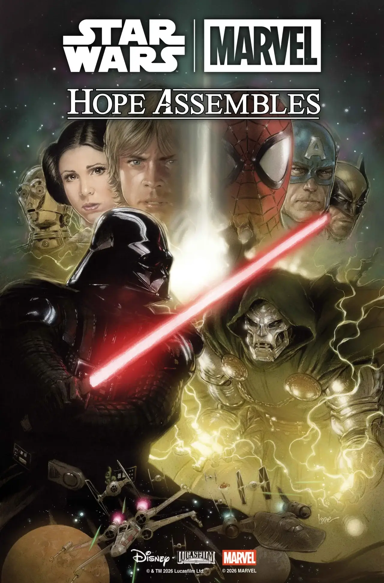 STAR WARS | MARVEL: HOPE ASSEMBLES #1 Cover C by KAARE ANDREWS (Battle Variant)