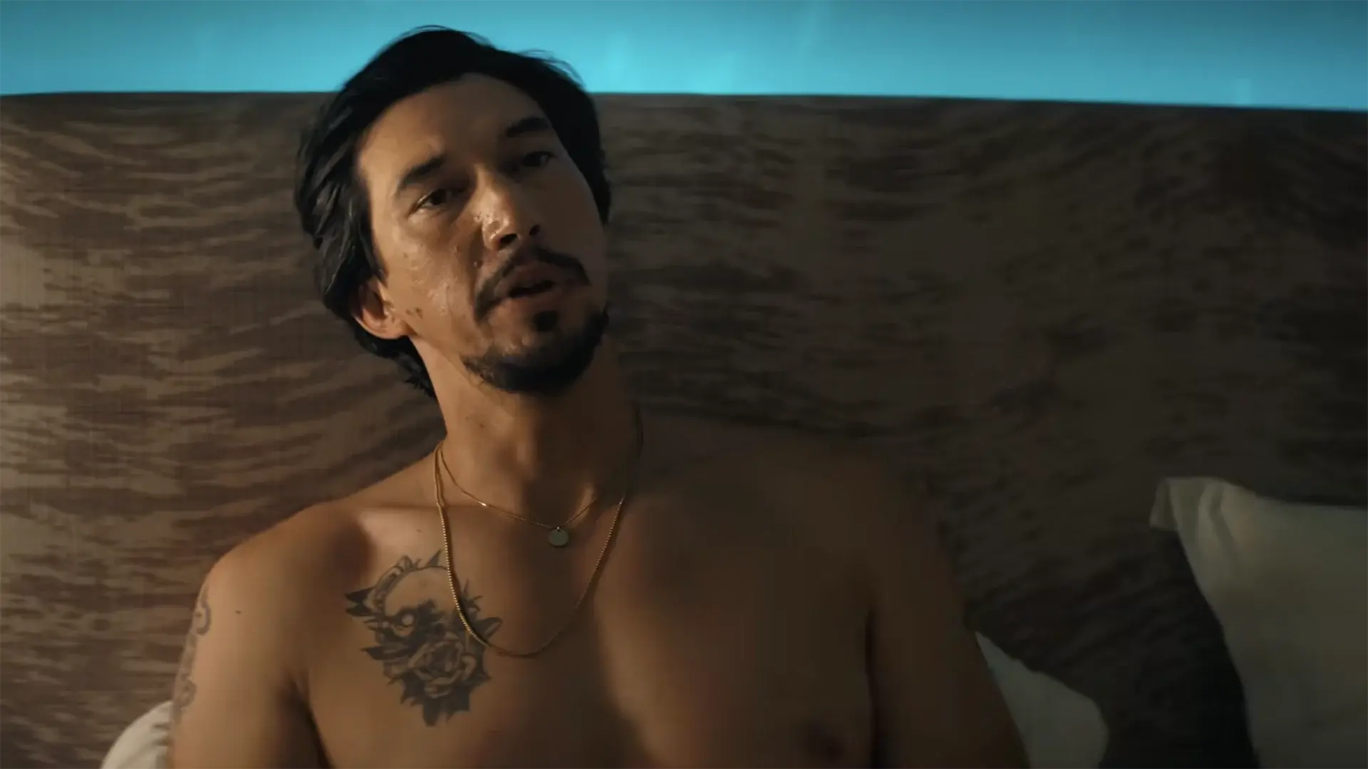 Man in bed.