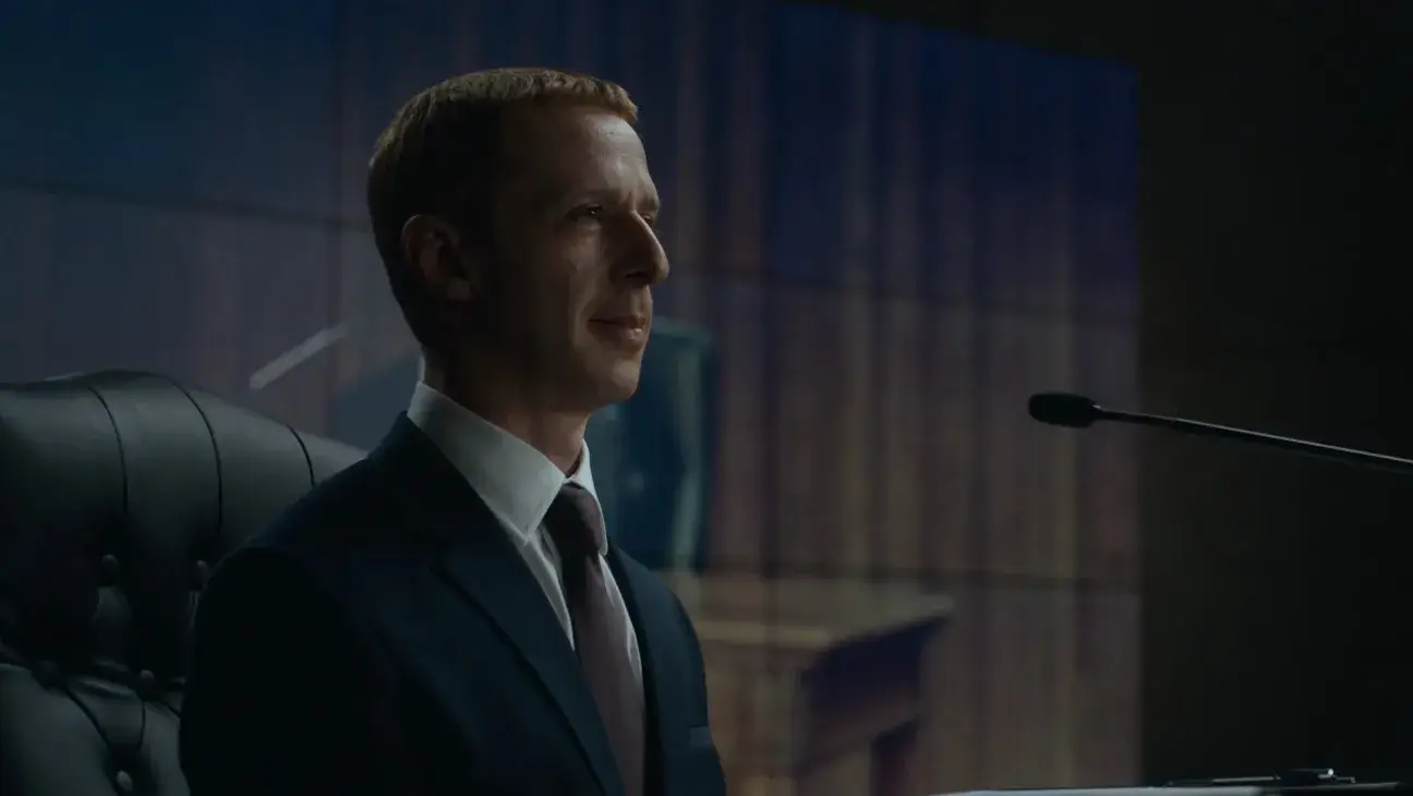 Jeremy Strong as Mark Zuckerberg.
