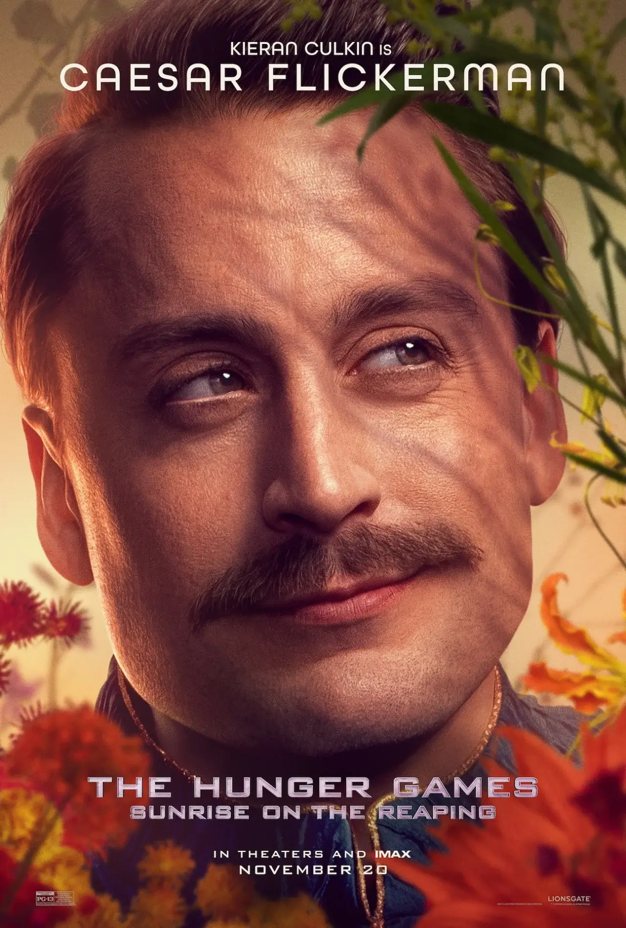 Man in flowers.