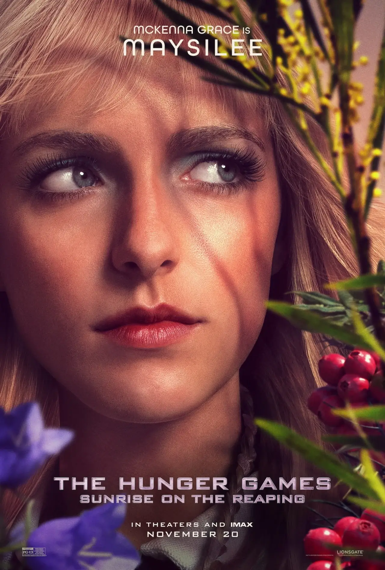 Girl in flowers.
