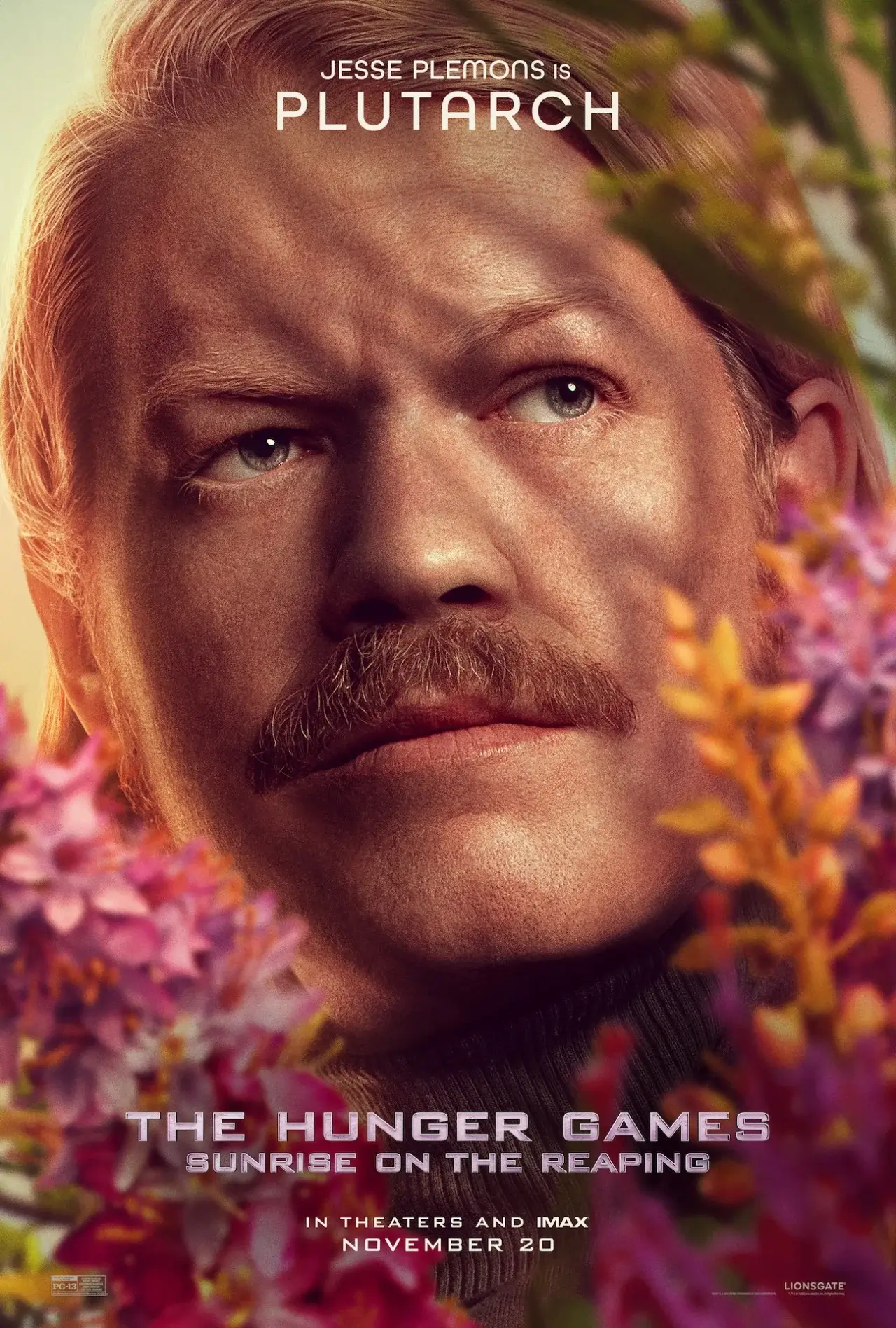 Man in flowers.