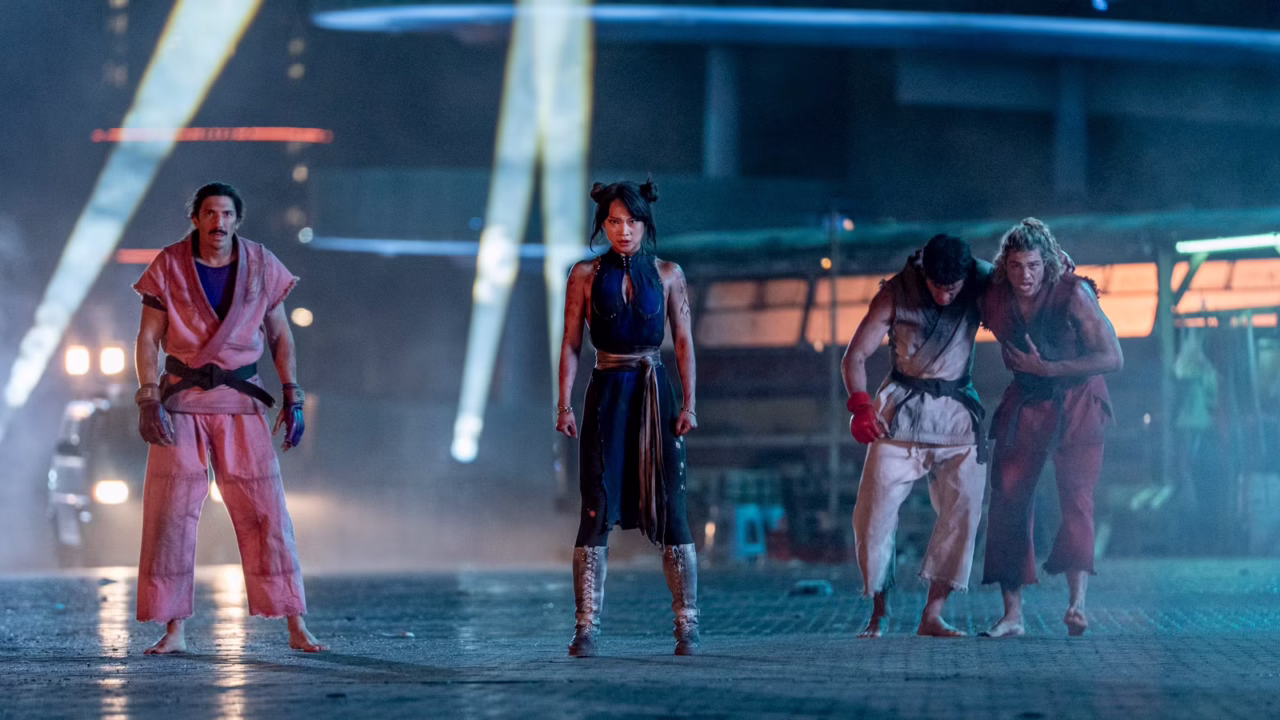 Dan, Chun-Li, Ryu, and Ken in Street Fighter.
